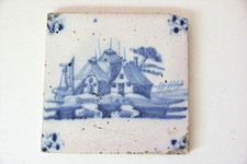 Carreau de faïence XVIIIe