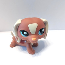 figurine PETSHOP  original  chien teckel  1631   pet shop LPS ( 3 )