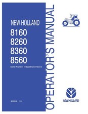 NEW HOLLAND 8160, 8260, 8360, 8560 TRACTOR OPERATOR`S MANUAL