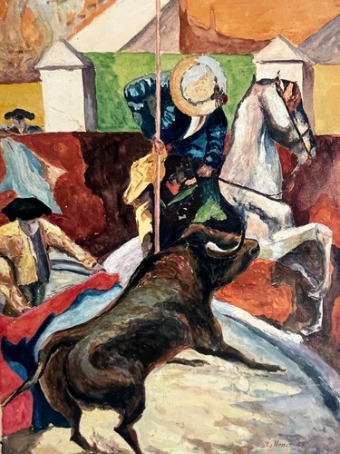 Corrida torero bull watercolor - corrida,