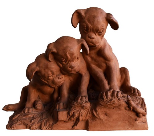 Groupe chiots bouledogues - de,