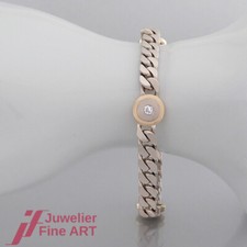 Brilliant bracelet pattern: curb-3 brilliant-cut diamonds (diamond) total approx. 0.30ct-18C/750 Gold