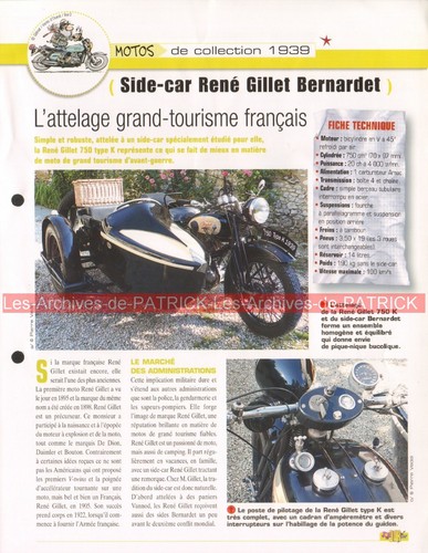 René gillet 750 side - gillet,