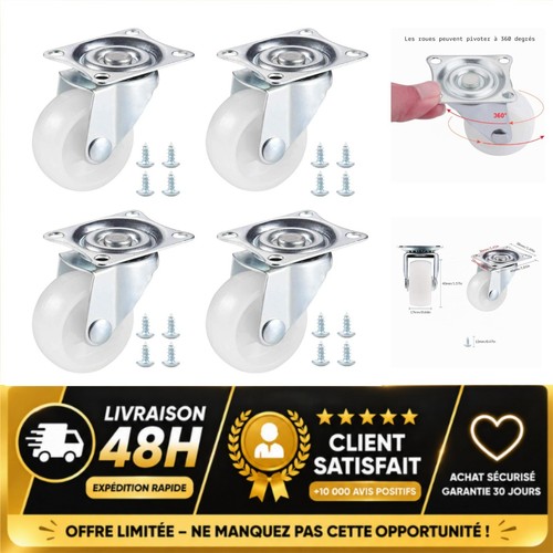Roulettes pivotantes 40mm - pivotantes,