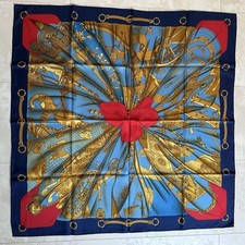 Hermes Carre 90 Soleil de Soie Silk Sun Scarf Vintage Used Japan