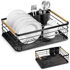 Egouttoir à vaisselle noir 43x32x14,5 cm