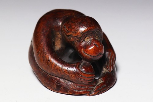 Ancien singe japonais netsuke - singe,