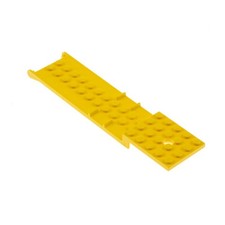 1x Lego Vehicle Truck Trailer B-Stock Worn 4x16x1 Yellow Without Ramp 966