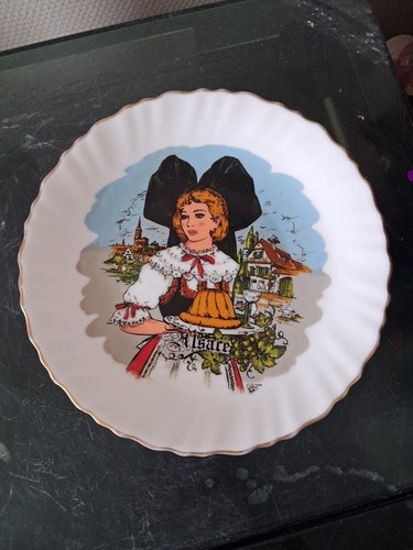 Assiette alsace signé typique - assiette,