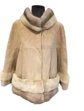Sublime Manteau Daim Vison Cachemire Allard Megeve 38 Jamais Porté 
