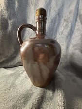 Ancienne bouteille en grès Calvados art pop déco vintage french antique potery