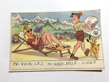 ILLUSTRATED CARD B. VAL - MID-AUGUST - WOMAN IN A LOUNGE CHAIR