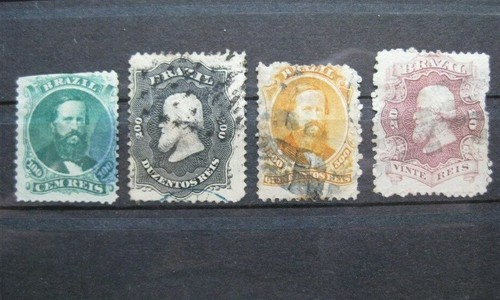 Timbres brésil roi - :, 1876