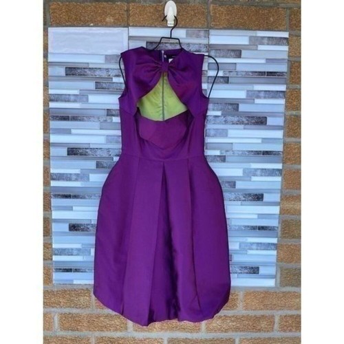 Dsquared2 purple silk bow - silk,