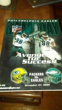 Philadelphia Eagles vs Packers Gameday Program Patterson and Brown 2005 