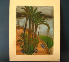 André Iris, gouache, Nice