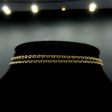 O944 - Chaîne Or jaune 18k-Maille Forçat Plate de 2,78 x 2,12 mm- 50,5cm de long