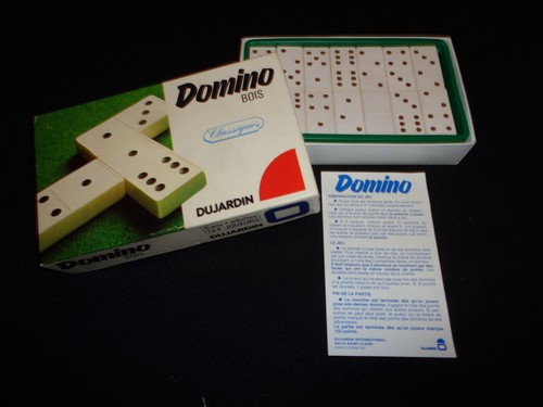 Jeu domino bois blanc - jeu,