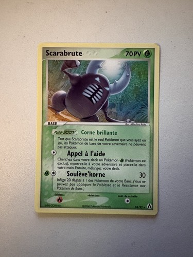 Carte pokémon scarabrute - carte,
