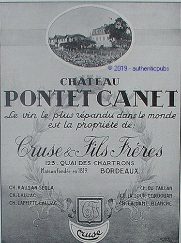 Publicite chateau pontet canet - chateau,
