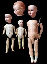Lot Ancienne Tête Poupée