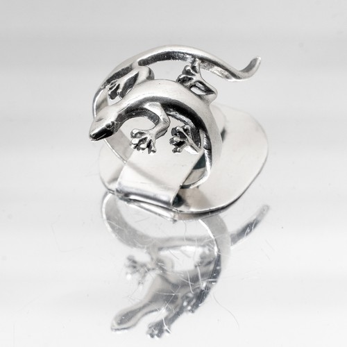 Gecko 925 bague argent - gecko,