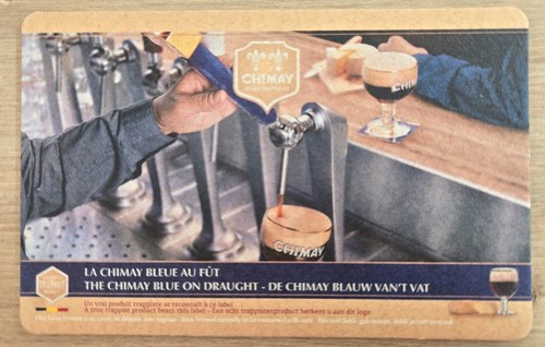 Ancien sous bock bière - , chimay