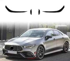 Gloss Black Front Bumper Canards For Mercedes CLA45 AMG C118 2020 2021 4pcs