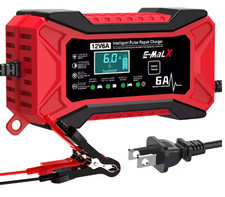 Chargeur de batterie de voiture, moto 12V 6A, avec charge rapide et intelligente