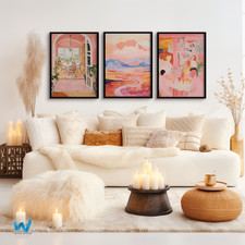 Affiches ton rose pastel - lot