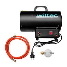 Wiltec Générateur chaleur gaz 15kW Moteur 30W Débit 320 m³/h GPL Canon air chaud