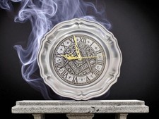 Stainless Steel Masonic Seal Clock - Frank Maconry Coat of Arms Freemasonry Pendulum e