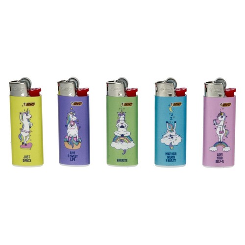 Briquet bic mini - licornes, x5