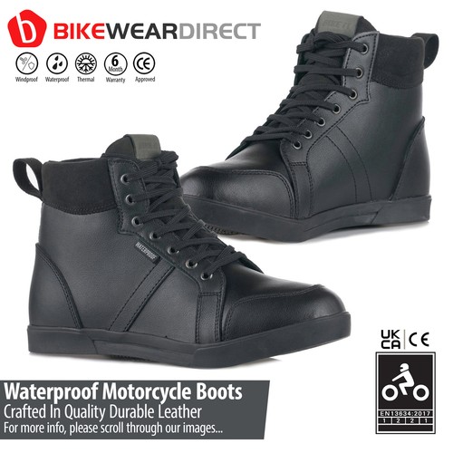Bottes cuir moto - en,