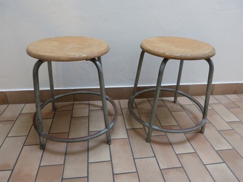Paire tabouret atelier - tabouret, d'atelier