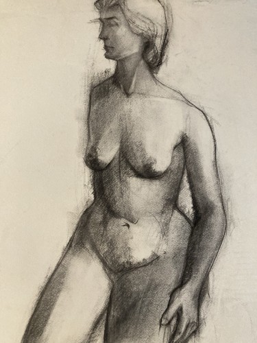 Beau dessin fusain - beau, sur