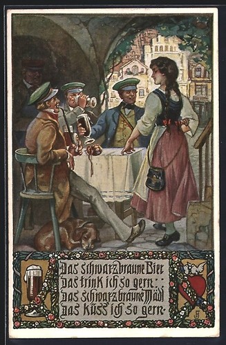 Carte postale caresser - , les