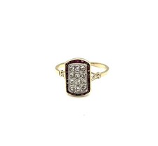 Bague or 18 carats rubis et diamants 0,55 carat