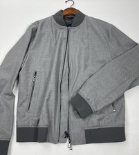 #345 Hugo Boss Men's Cadus Blouson-Style Virgin Wool Bomber Jacket Size 40 $595