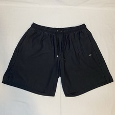 Unipro Men’s Quick-Dry Gym Shorts Size Large Black Pull On Drawstring Used