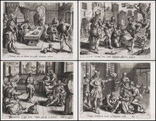 G.Van Groeningen Parable Unmerciful Servante Bible Kupferstiche Engravings 1580