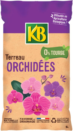 Terreau orchidées sans - terreau, 6l