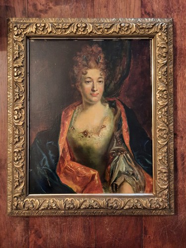 Tableau huile bois ancien - huile,