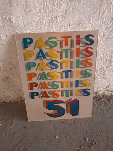 Plaque publicitaire pastis - plaque, 51