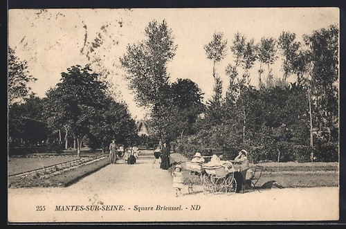 Cpa mantes sur seine - cpa, square
