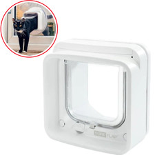 Chatière à Puce Électronique Connecté pour Chat - 142 mm x 120 mm - Blanc