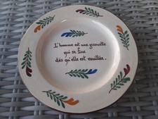 Malicorne Antique Plate THE MAN IS A WEATHER VANE THAT ATTACHES AS SOON AS IT...