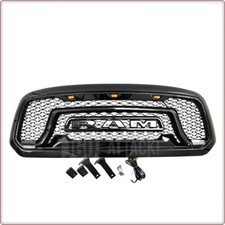 GRILLE DE CALANDRE POUR DODGE RAM 1500 2013 - 2028 STYLE REBELLE / CONTRÔLE T...