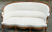 Louis XV Carved Oak Sofa, 3 Seater, 19th Century