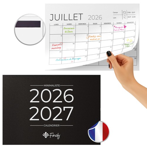 Calendrier magnetique frigo - calendrier,